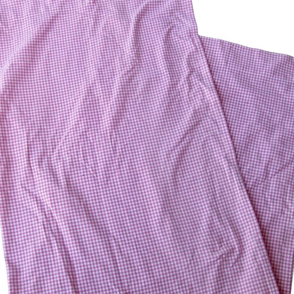Pottery Barn Pink & White Gingham Check Unlined Curtains 2 Panels 44 x 63” PBK - Picture 1 of 7